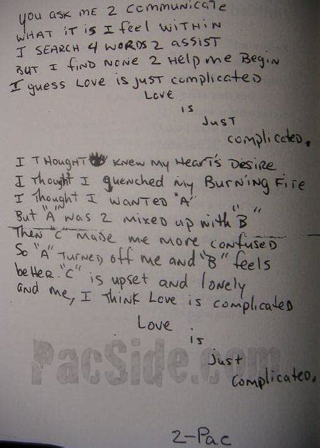 simi chouhan tupac|Love Is Just Complicated – Tupac’s Handwritten Poem.